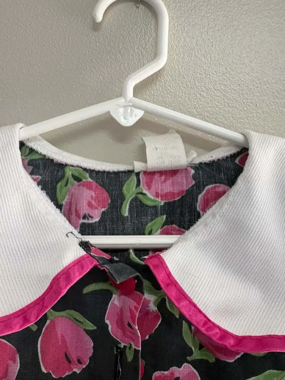 Vintage Lovey Bear Floral Peter Pan Collar Dress
